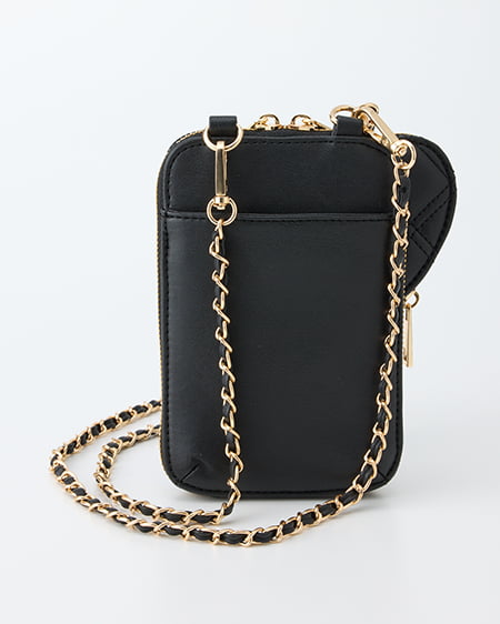 INGNI（イング） ハート型ポーチ付きマルチショルダーバッグ ｸﾛ