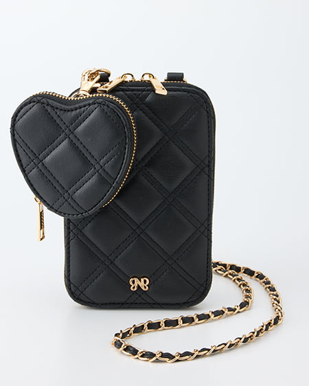 ハート型ポーチ付きマルチショルダーバッグ