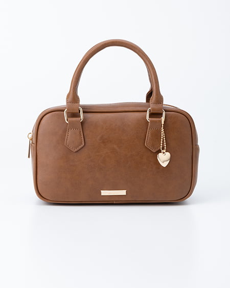 INGNI（イング） ハートチャーム付ボストンバッグ ﾌﾞﾗｳﾝ