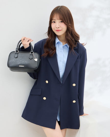 ハートチャーム付ボストンバッグ