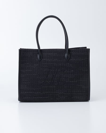 INGNI（イング） ツイードロゴトートバッグ ｸﾛ/ｸﾛ