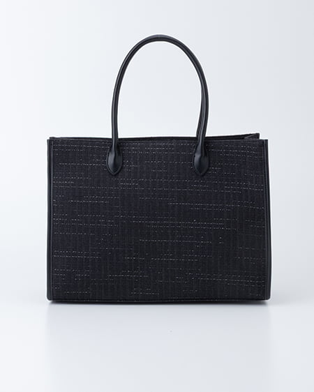 INGNI（イング） ツイードロゴトートバッグ ｸﾛ/ｸﾛ