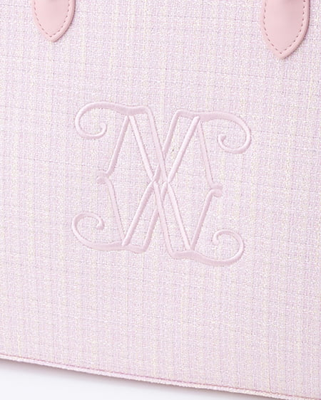 INGNI(イング) ツイードロゴトートバッグ ピンク/ピンク