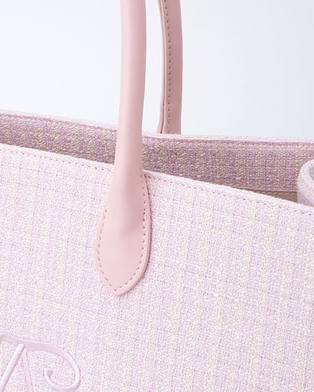 INGNI(イング) ツイードロゴトートバッグ ピンク/ピンク