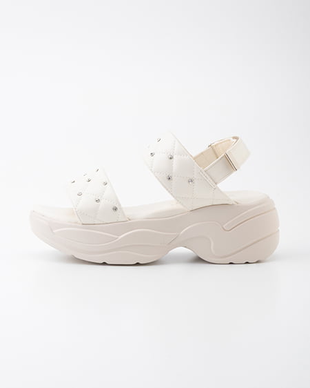 INGNI（イング） キルトビジューサンダル ｱｲﾎﾞﾘｰ