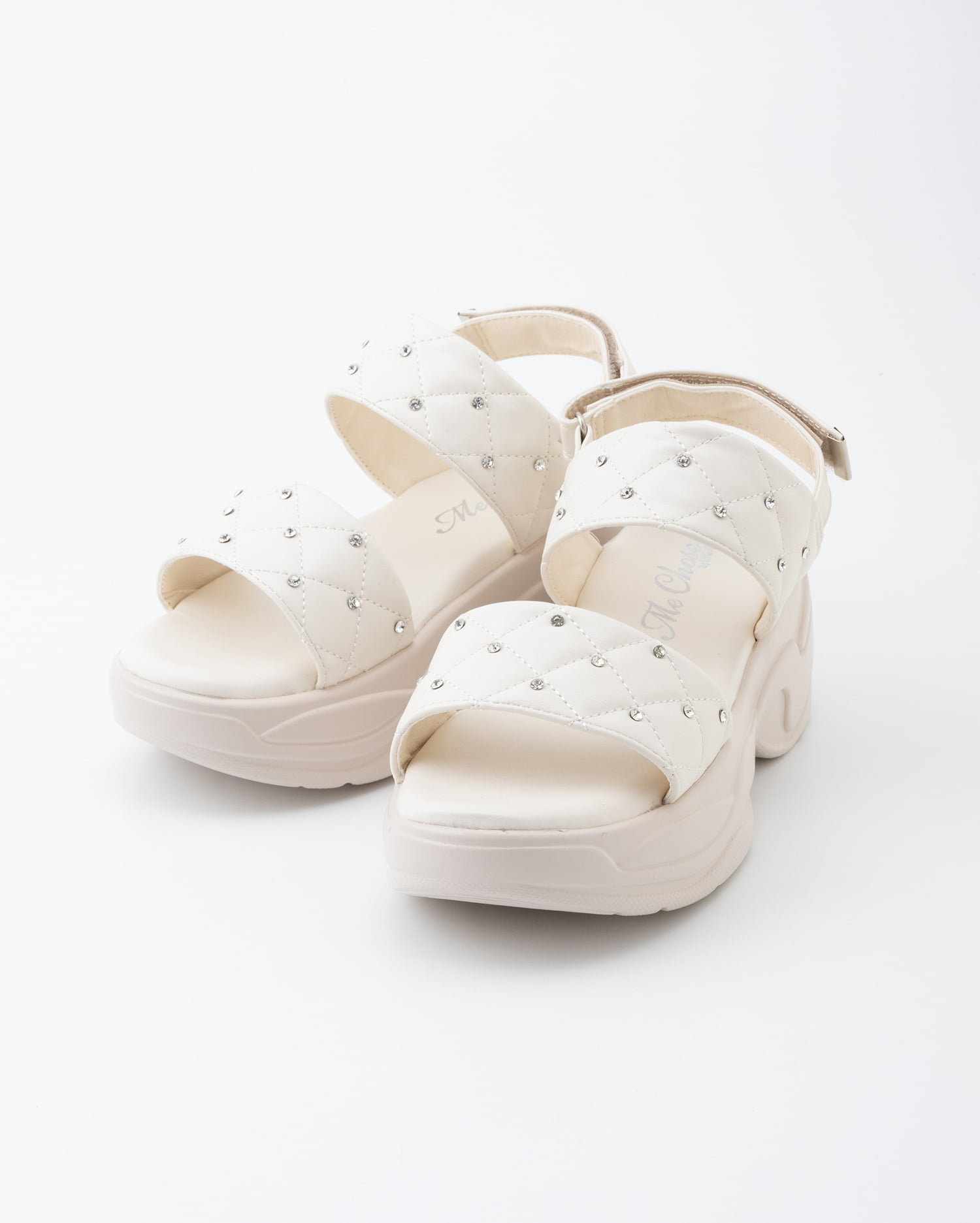 キルトビジューサンダル