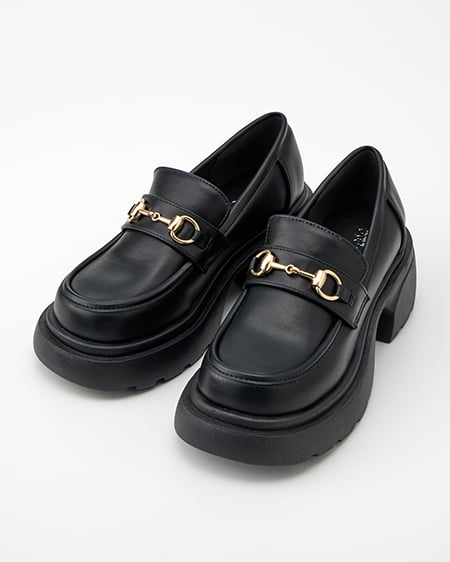 INGNI（イング） 厚底ビットローファー ｸﾛ