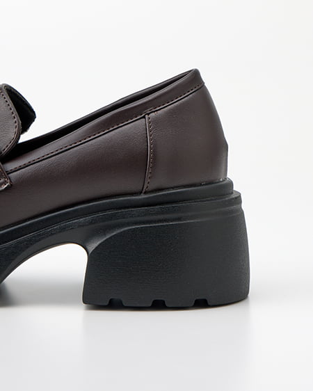 INGNI（イング） 厚底ビットローファー ﾀﾞｰｸﾌﾞﾗｳﾝ