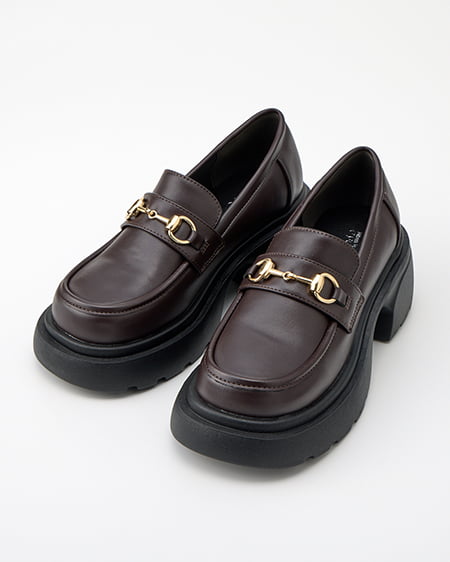 厚底ビットローファー