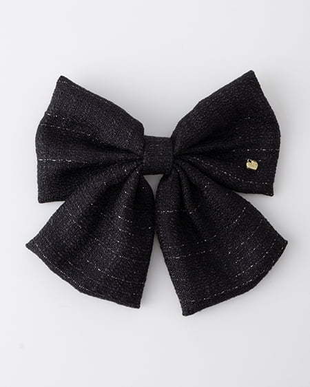 INGNI(イング) ツイードリボンバレッタ クロ