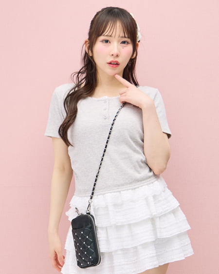 キルティングビジューマルチショルダーバッグ