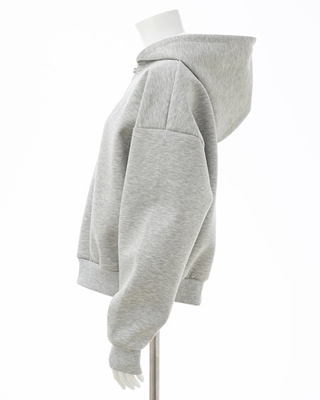 INGNI（イング） ダンボールハーフジップ胸刺繡ロゴパーカー ｸﾞﾚｰ/ｵﾌﾎﾜｲﾄ