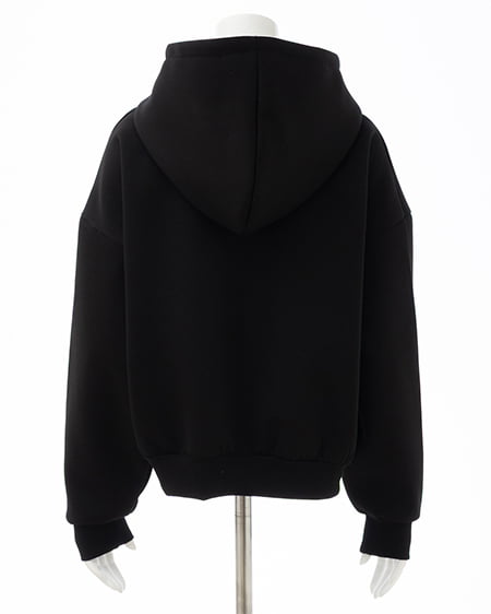 INGNI（イング） ダンボールハーフジップ胸刺繡ロゴパーカー ｸﾛ/ｸﾞﾚｰ