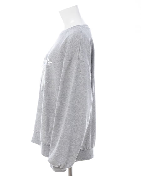 INGNI（イング） 装飾リボン付ねこスウェットトップス ｸﾞﾚｰ