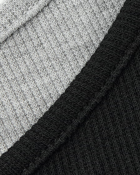 INGNI（イング） キャミレイヤード風リブレースアップトップス ｸﾛ/ｸﾞﾚｰ