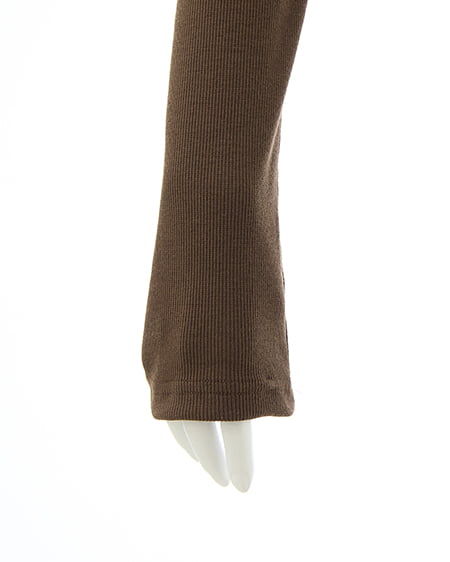 INGNI（イング） キャミレイヤード風リブレースアップトップス ﾌﾞﾗｳﾝ/ﾍﾞｰｼﾞｭ