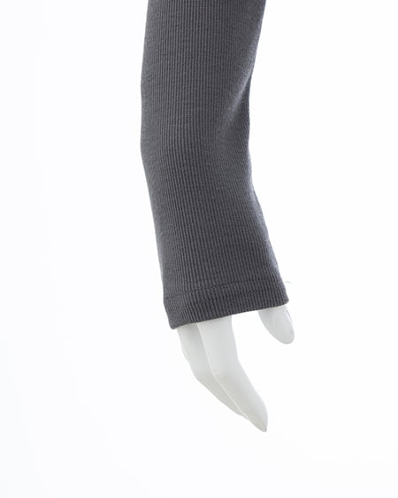 INGNI（イング） 胸プレート付レイヤード風トップス ﾁｬｺｰﾙｸﾞﾚｰ