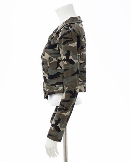 INGNI（イング） ムラ染め襟付きジップトップス ﾒｲｻｲ