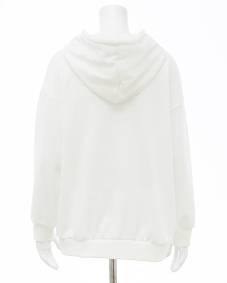 INGNI(イング) ラメスウェットジップパーカー オフホワイト