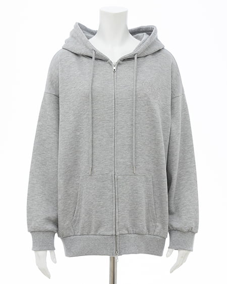 INGNI(イング) ラメスウェットジップパーカー グレー