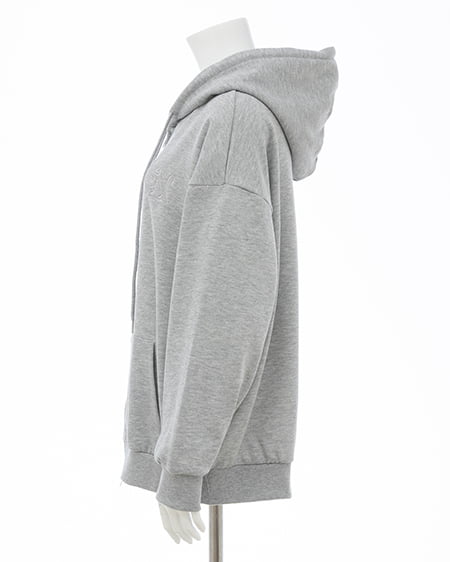 INGNI(イング) ラメスウェットジップパーカー グレー