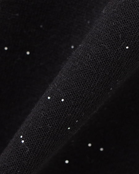 INGNI(イング) ラメスウェットジップパーカー クロ