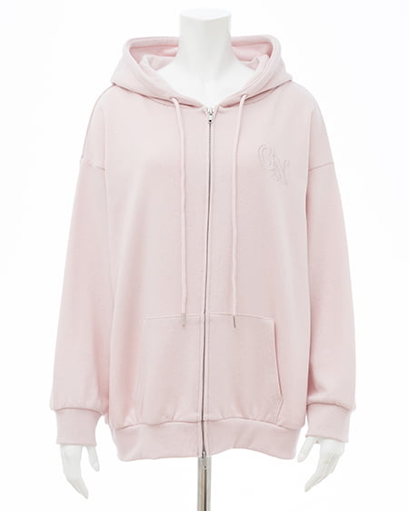 INGNI(イング) ラメスウェットジップパーカー ピンク