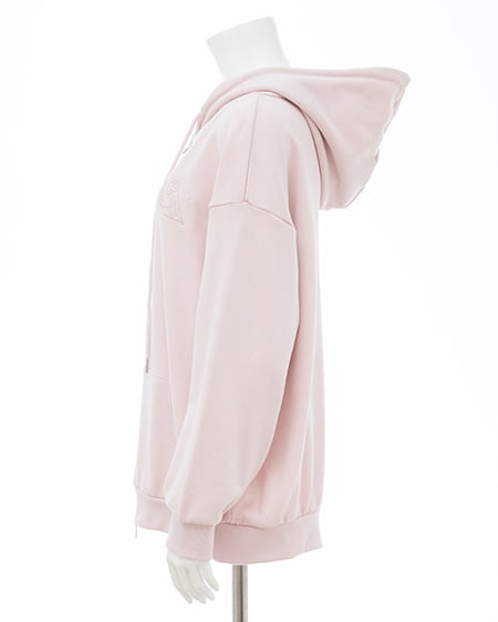 INGNI(イング) ラメスウェットジップパーカー ピンク