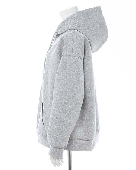 INGNI（イング） 胸プレート付ダンボールダブルジップパーカー ｸﾞﾚｰ