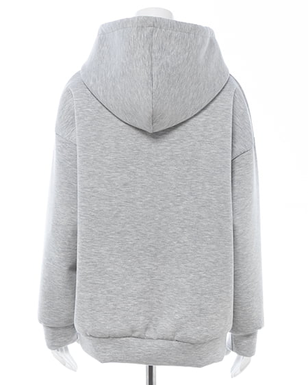 INGNI（イング） 胸プレート付ダンボールダブルジップパーカー ｸﾞﾚｰ