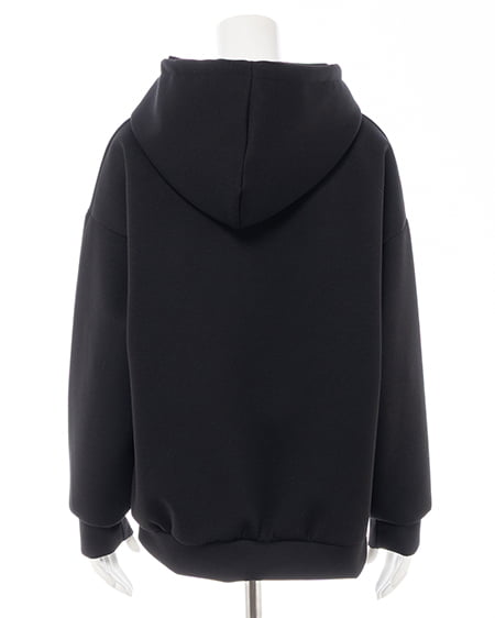 INGNI（イング） 胸プレート付ダンボールダブルジップパーカー ｸﾛ