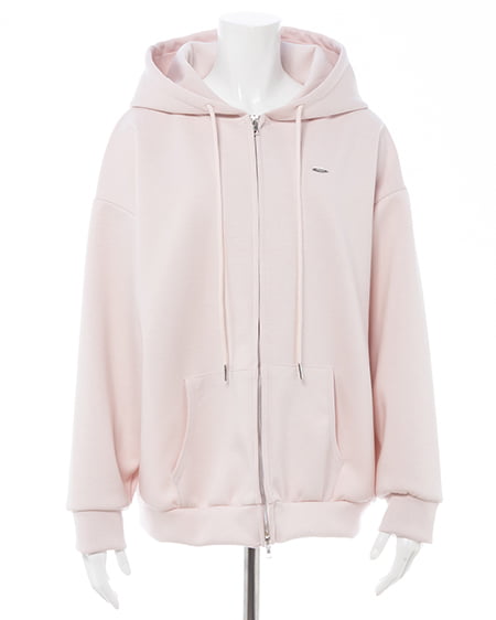 INGNI（イング） 胸プレート付ダンボールダブルジップパーカー ﾗｲﾄﾋﾟﾝｸ