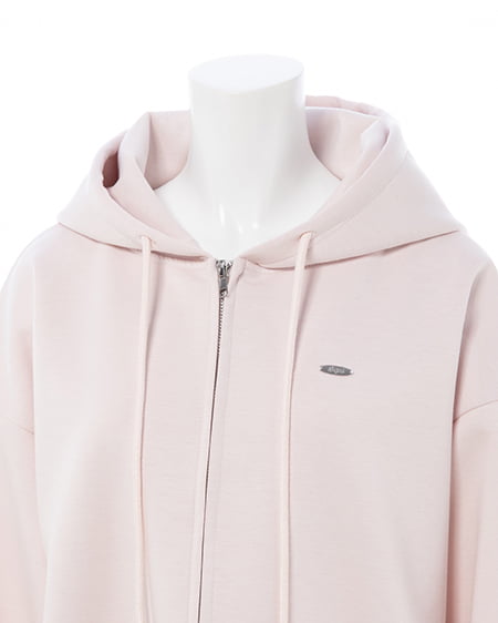 INGNI（イング） 胸プレート付ダンボールダブルジップパーカー ﾗｲﾄﾋﾟﾝｸ