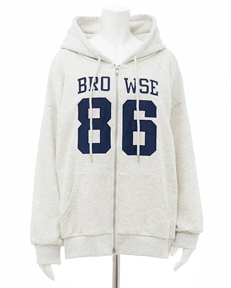 INGNI（イング） ナンバリングスウェットダブルジップパーカー ｵｰﾄﾐｰﾙ/ｺﾝ