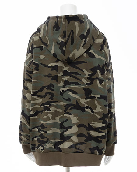 INGNI（イング） ナンバリングスウェットダブルジップパーカー ﾒｲｻｲ/ｸﾛ