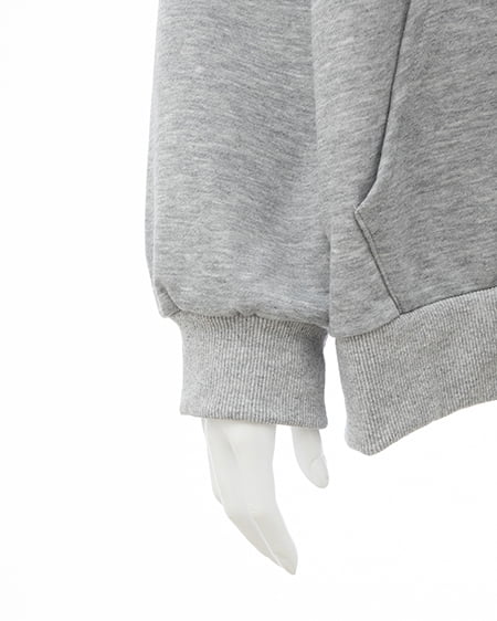 INGNI（イング） ムラ染めバックラインストーンクロスジップパーカー ｸﾞﾚｰ