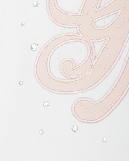 INGNI（イング） キルティングロゴスウェットパーカー ｵﾌﾎﾜｲﾄ/ﾋﾟﾝｸ