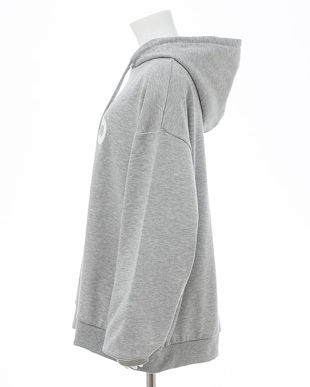 INGNI（イング） キルティングロゴスウェットパーカー ｸﾞﾚｰ/ｵﾌﾎﾜｲﾄ