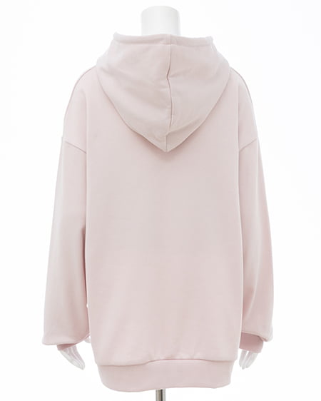 INGNI（イング） キルティングロゴスウェットパーカー ﾗｲﾄﾋﾟﾝｸ/ｵﾌﾎﾜｲﾄ