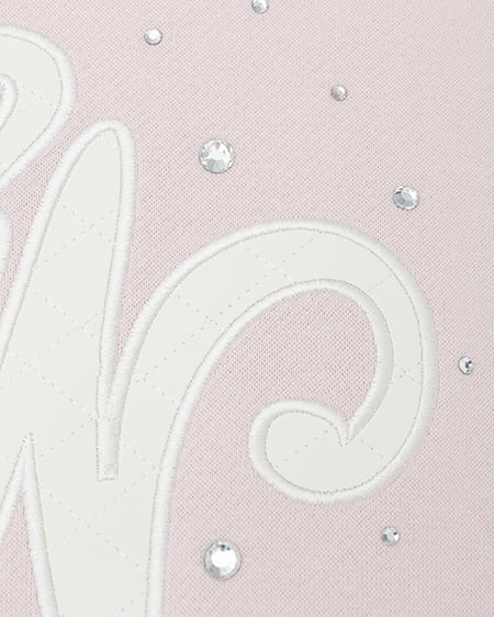 INGNI（イング） キルティングロゴスウェットパーカー ﾗｲﾄﾋﾟﾝｸ/ｵﾌﾎﾜｲﾄ