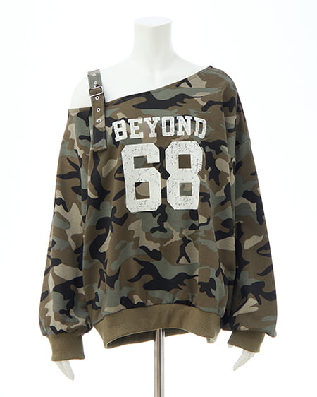 INGNI（イング） 肩ベルト付ナンバリングスウェットトップス ﾒｲｻｲ