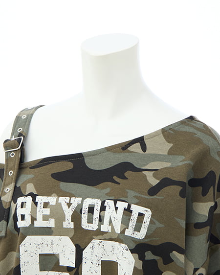 INGNI（イング） 肩ベルト付ナンバリングスウェットトップス ﾒｲｻｲ