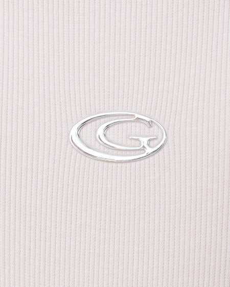 INGNI(イング) サイドレース胸ロゴロングTシャツ ライトピンク