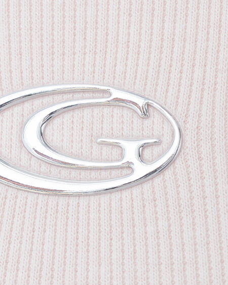 INGNI(イング) サイドレース胸ロゴロングTシャツ ライトピンク