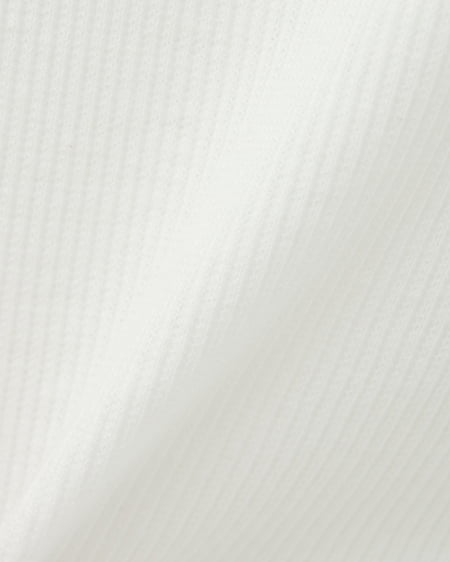 INGNI（イング） 装飾クロス付サイドギャザーリブロンT ｵﾌﾎﾜｲﾄ