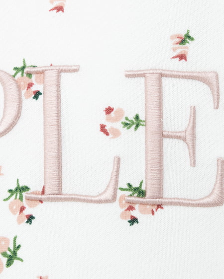 INGNI（イング） 花柄胸ロゴスウェットジップパーカー ｵﾌﾎﾜｲﾄ/ﾋﾟﾝｸ