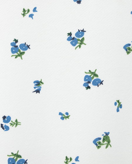 INGNI（イング） 花柄胸ロゴスウェットジップパーカー ｵﾌﾎﾜｲﾄ/ﾌﾞﾙｰ