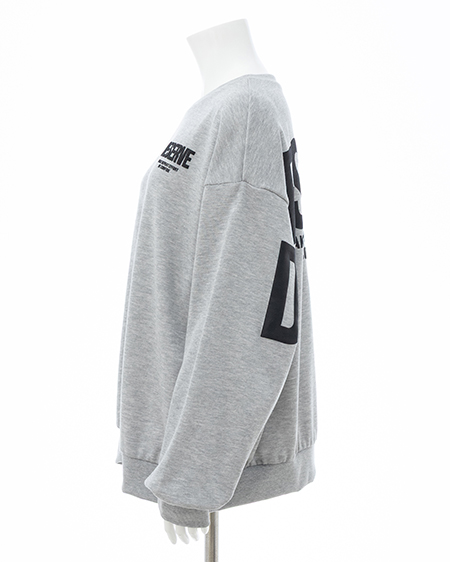 INGNI（イング） バックビッグロゴスウェットチュニック ｸﾞﾚｰ/ｸﾛ