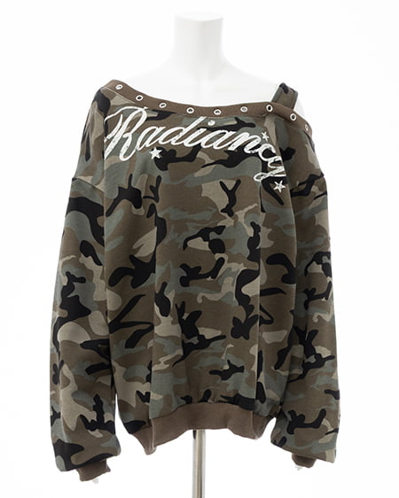 INGNI（イング） ハトメオフショルロゴスウェットトップス ﾒｲｻｲ