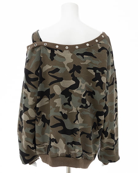 INGNI（イング） ハトメオフショルロゴスウェットトップス ﾒｲｻｲ